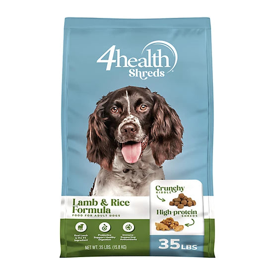 4health Shreds Adult Lamb and Rice Formula Dry Dog Food, 35lb