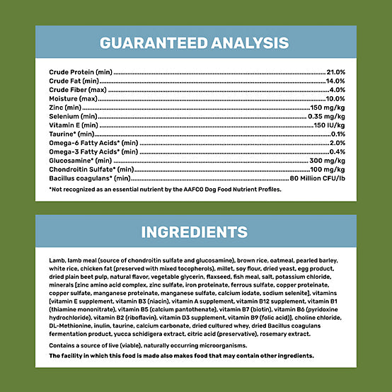 4health Shreds Adult Lamb and Rice Formula Dry Dog Food, 35lb