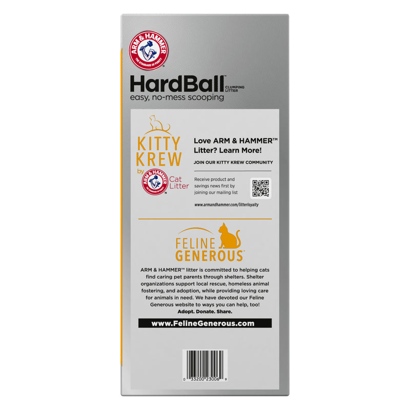 ARM & HAMMER Hardball Lightweight Cat Litter, Clumping for No-Mess Scooping, Multi-Cat, 10.5 lb