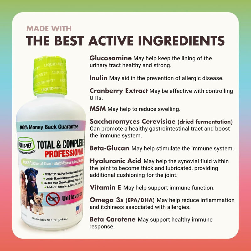 Liquid-Vet Total and Complete Multi-Functional Formula for Dogs Pot Roast Flavor, 32 oz.