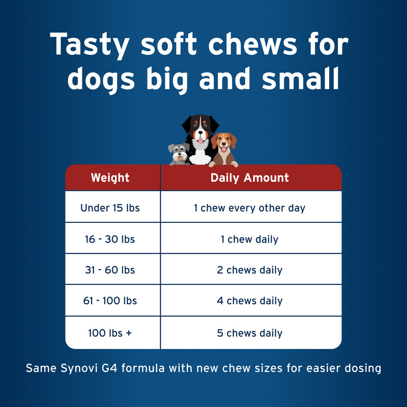 Pet Protect Hip and Joint with Synovi G4 Soft Chews for Dogs