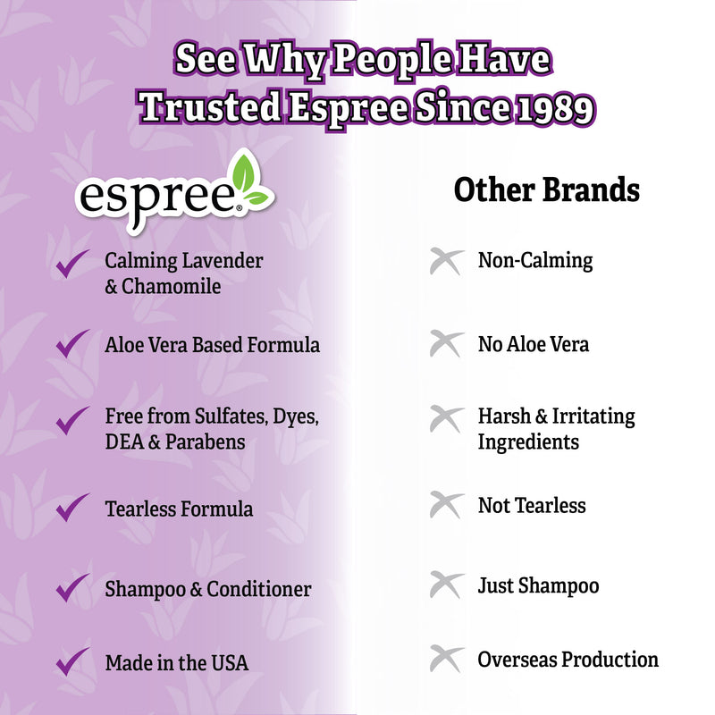 Espree Calming Lavendar & Chamomile Shampoo & Conditioner 20oz