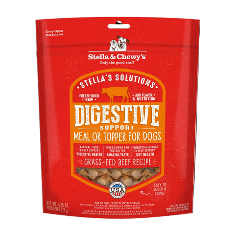 Stella & Chewy's Stella's Solutions Digestive Boost Freeze-Dried Raw Grass-Fed Beef Dinner Morsels Dog Food