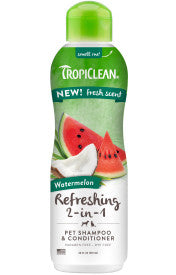 TropiClean Watermelon Refreshing 2-in-1 Shampoo and Conditioner, 20oz