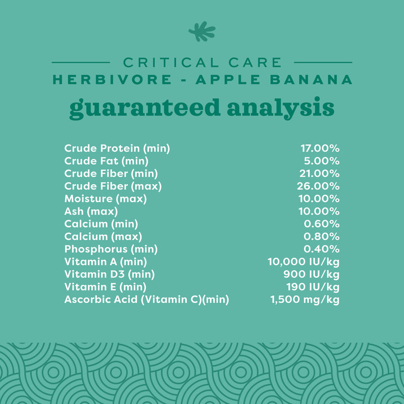 Oxbow Animal Health Critical Care Herbivore Apple-Banana (141g)