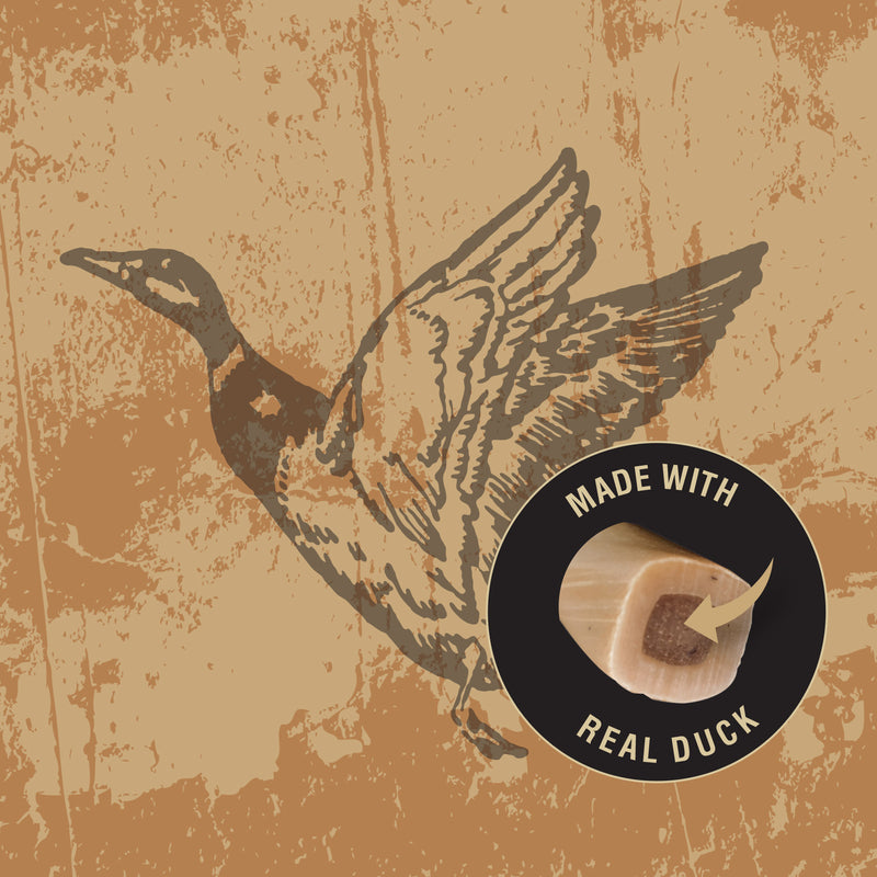 Rewardables Wild Chews - Duck Recipe, Limited Ingredient, Long Lasting Chews for Large Dogs | 6 Count