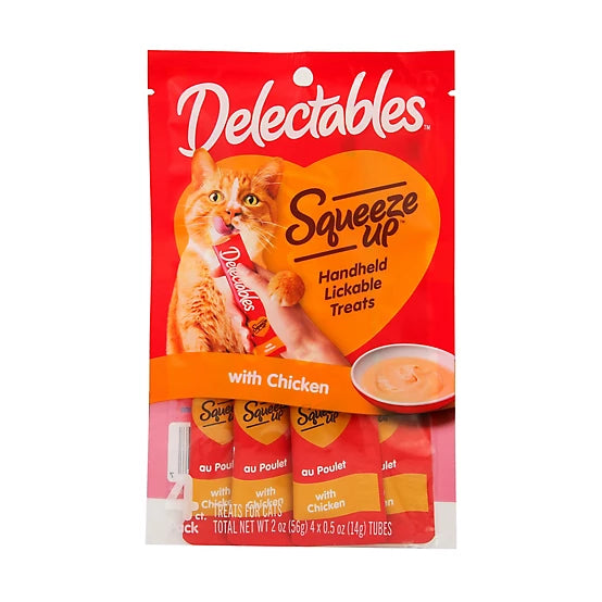 Delectables Squeeze-Up Chicken Lickable Cat Treat, 4 ct.