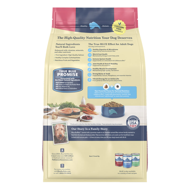 Blue Buffalo Life Protection Formula Adult Dry Dog Food, Helps Build and Maintain Strong Muscles, Made with Natural Ingredients, Salmon & Brown Rice Recipe, 5-lb. Bag