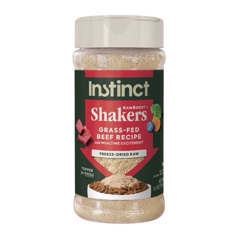 Instinct Raw Boost Shakers Beef Freeze-Dried Dog Food Topper, 5.5 oz. Bottle