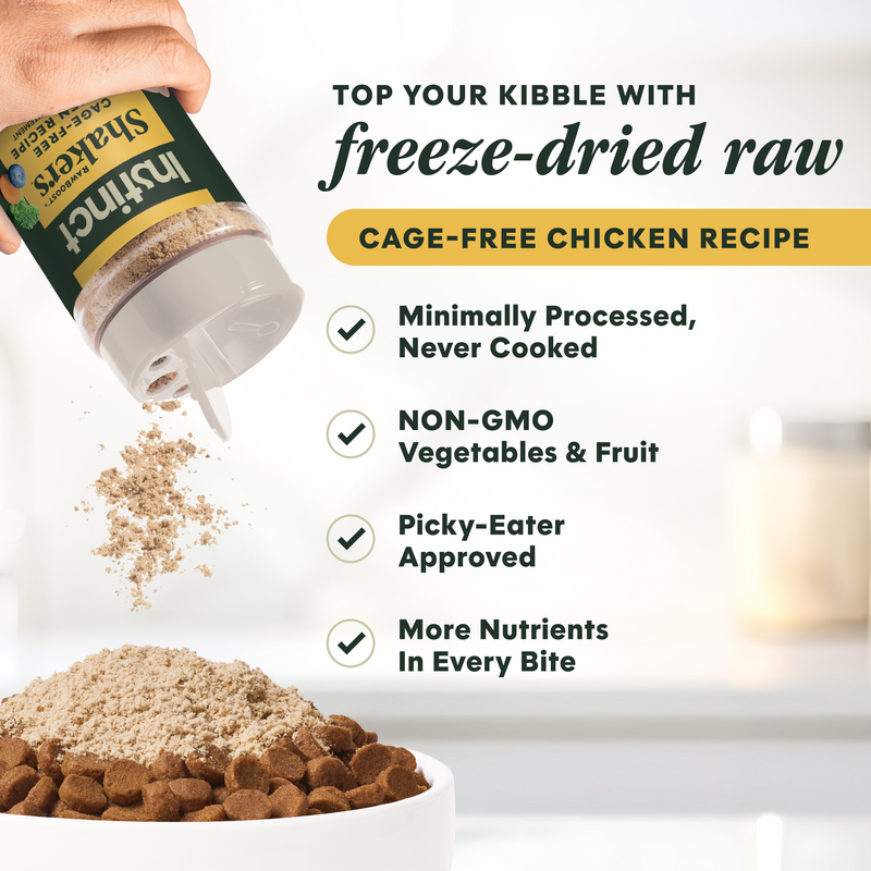 Instinct Raw Boost Shakers Chicken Freeze-Dried Dog Food Topper, 5.5 oz. Bottle
