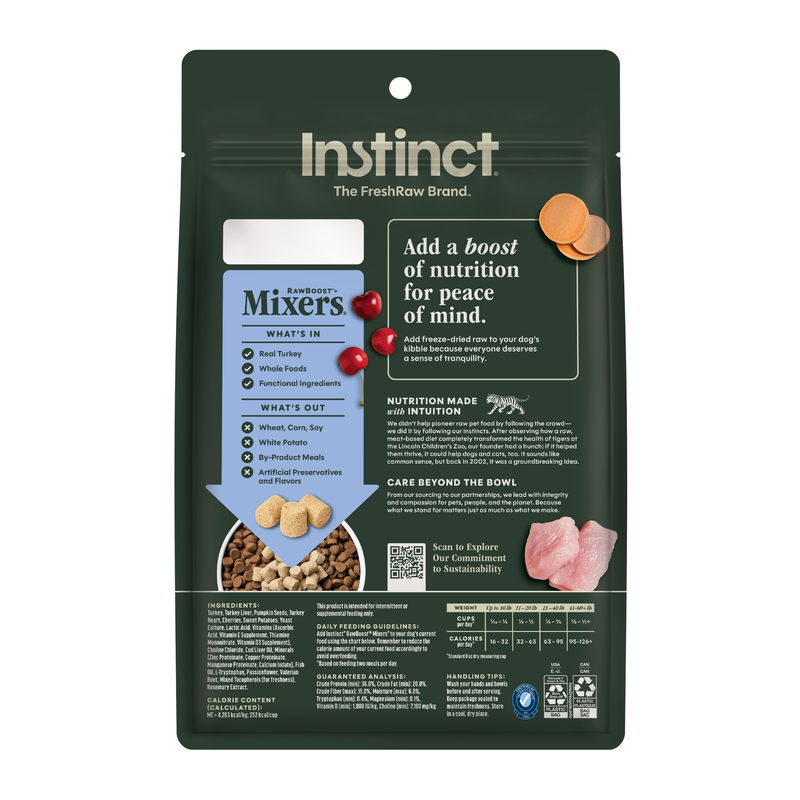 Instinct Raw Boost Mixers Tranquility Freeze-Dried Dog Food Topper, 5.5 oz. Bag