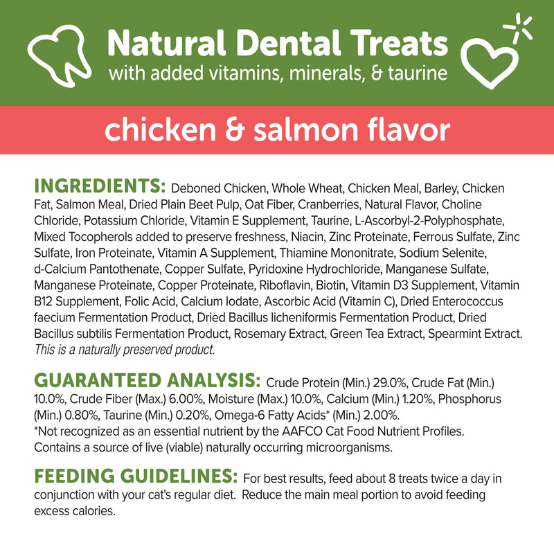 Wellness WHIMZEES Cat Chicken and Salmon Flavor Dental Treats, 2 oz