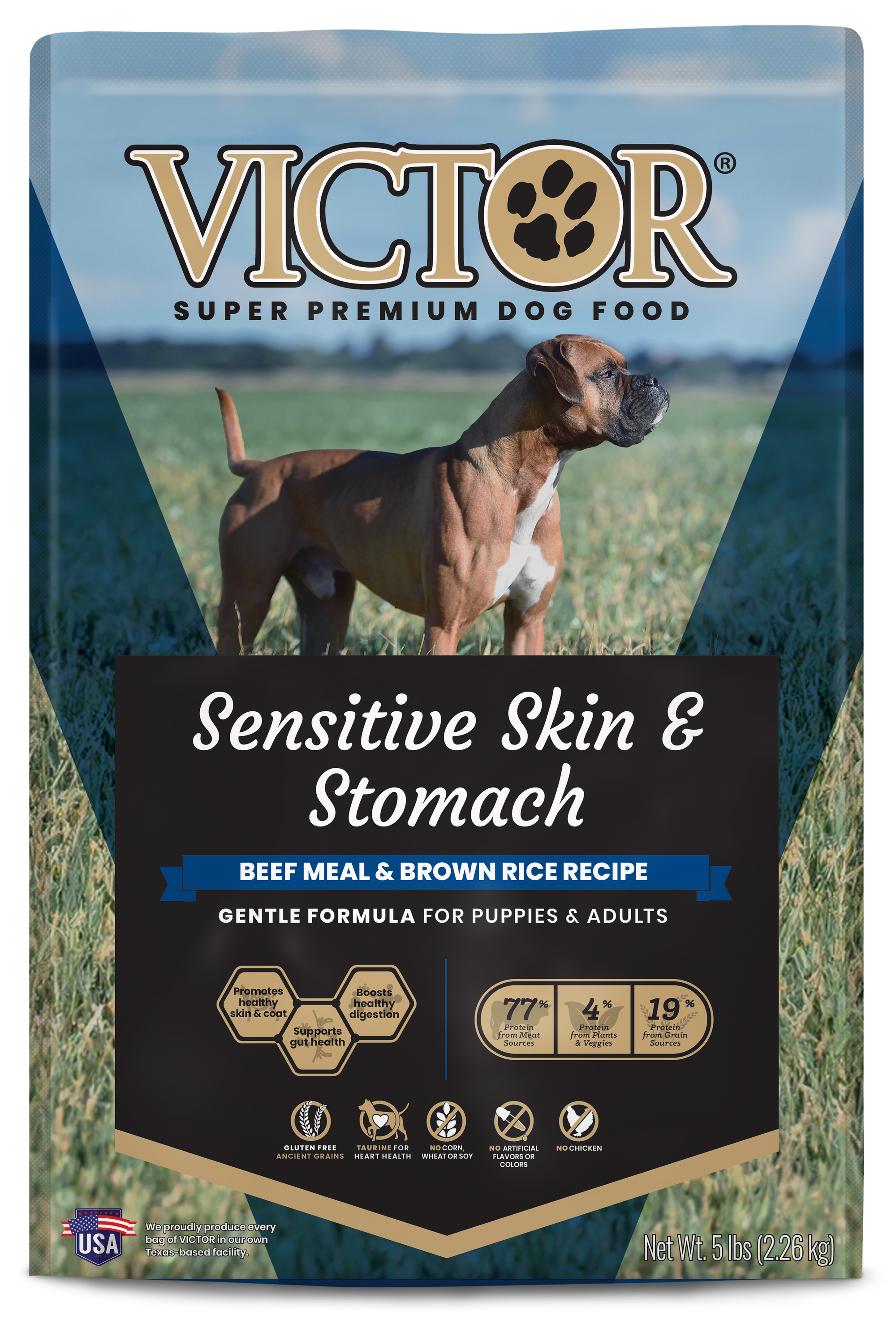 VICTOR Sensitive Skin and Stomach  Beef Meal and Brown Rice Recipe - 5lb