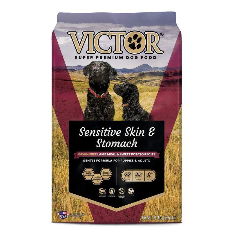 VICTOR Sensitive Skin and Stomach ‰ÛÒ Grain Free Lamb Meal and Sweet Potato Recipe 30lb