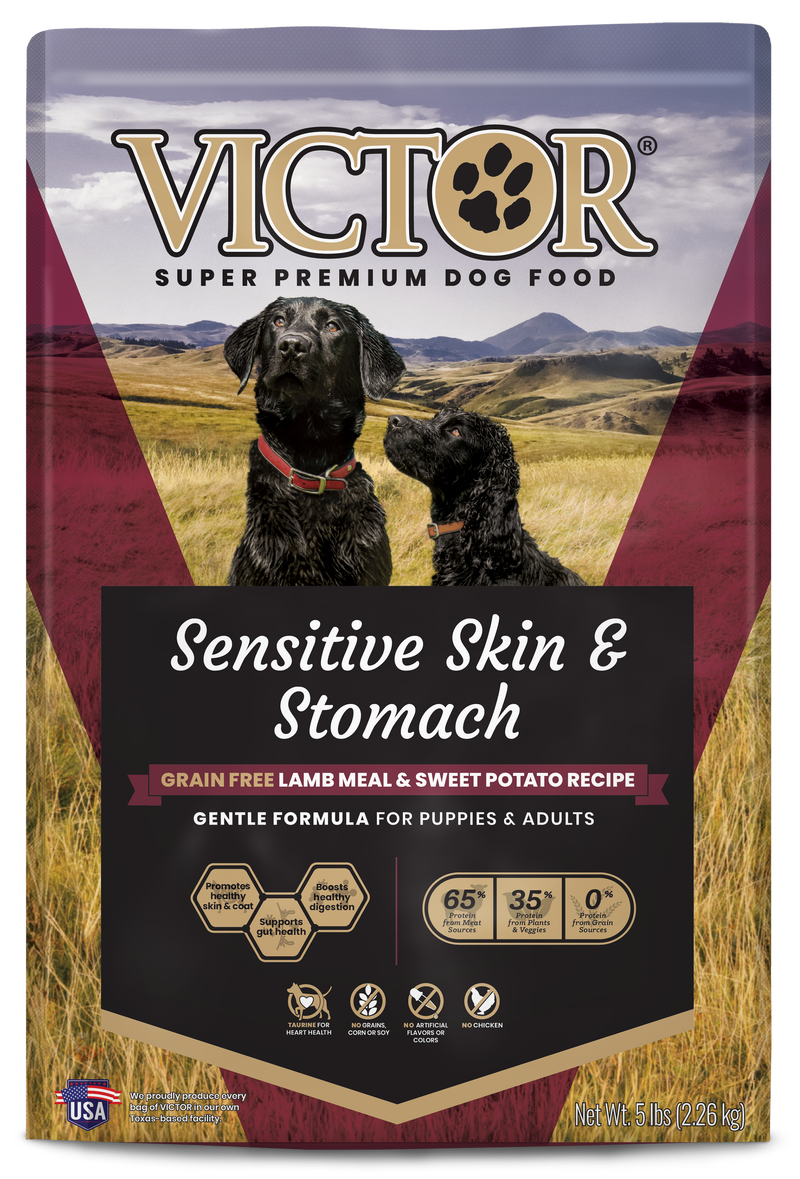 VICTOR Sensitive Skin and Stomach ‰ÛÒ Grain Free Lamb Meal and Sweet Potato Recipe 5lb