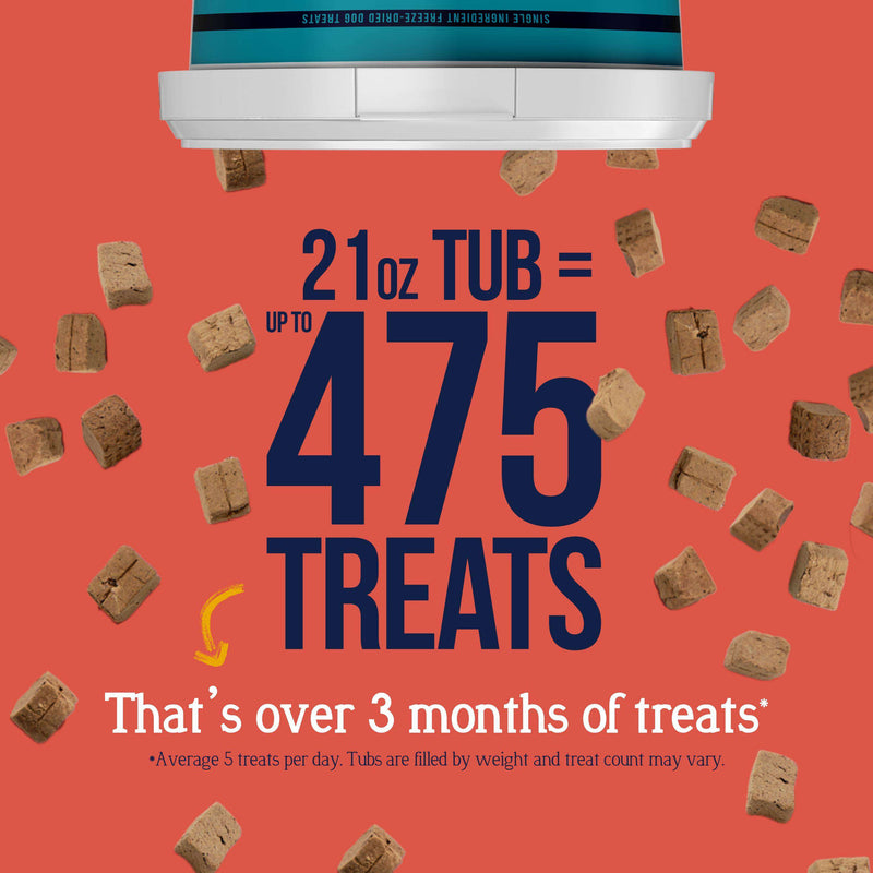 Stewart Beef Liver Single Ingredient Freeze-Dried Dog Treats 21 oz Value Tub