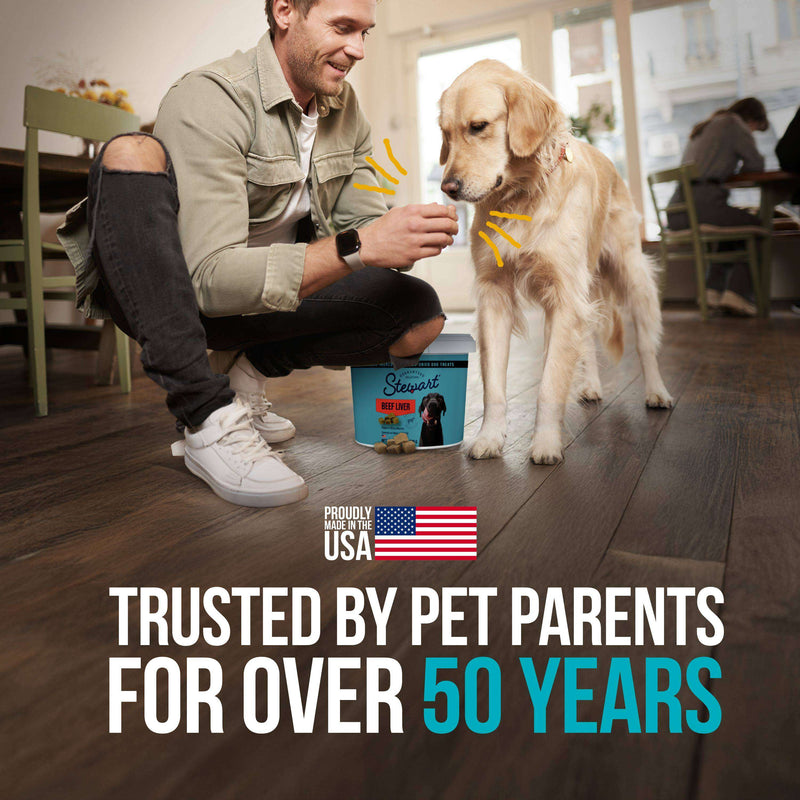 Stewart Beef Liver Single Ingredient Freeze-Dried Dog Treats 21 oz Value Tub