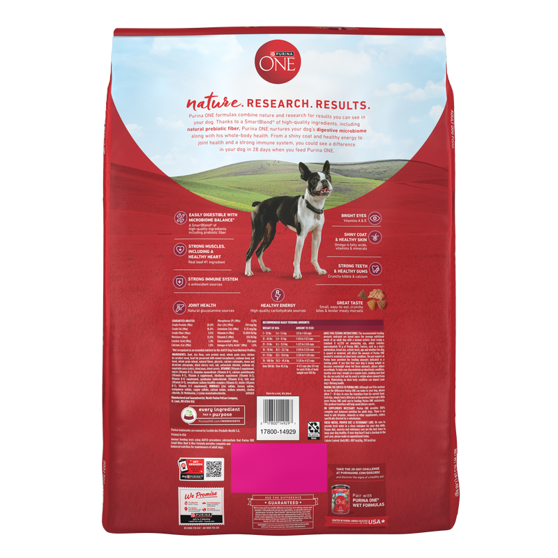 Purina ONE Small Bites Beef and Rice Formula Small High Protein Dry Dog Food Natural With Added Vitamins, Minerals and Nutrients