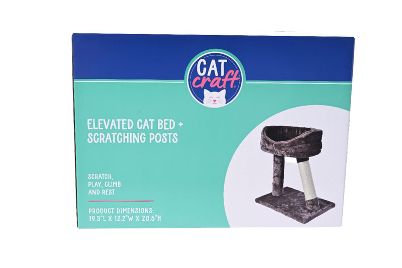 Cat Craft  Elevated Cat Bed with Scratching Posts