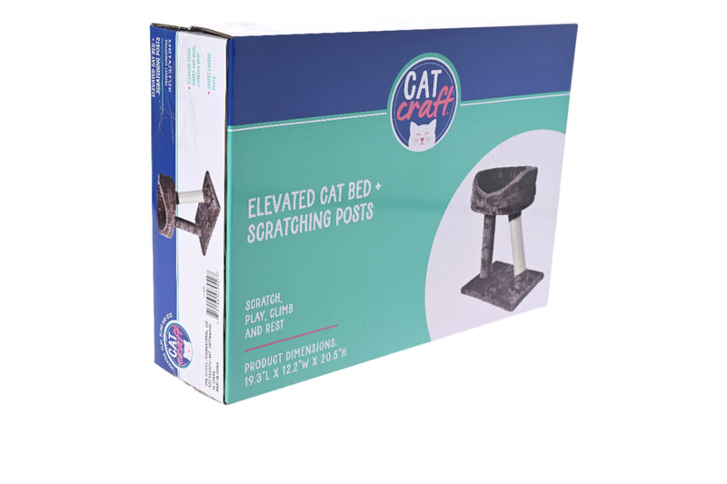 Cat Craft  Elevated Cat Bed with Scratching Posts