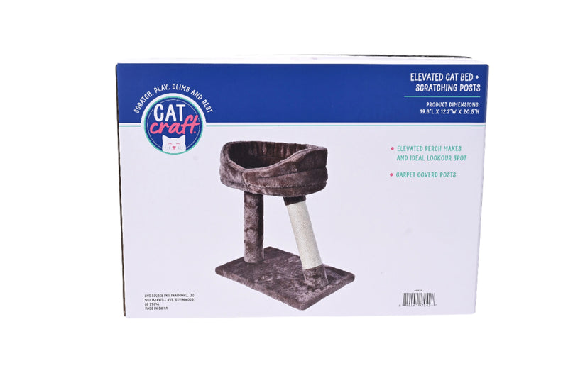 Cat Craft  Elevated Cat Bed with Scratching Posts