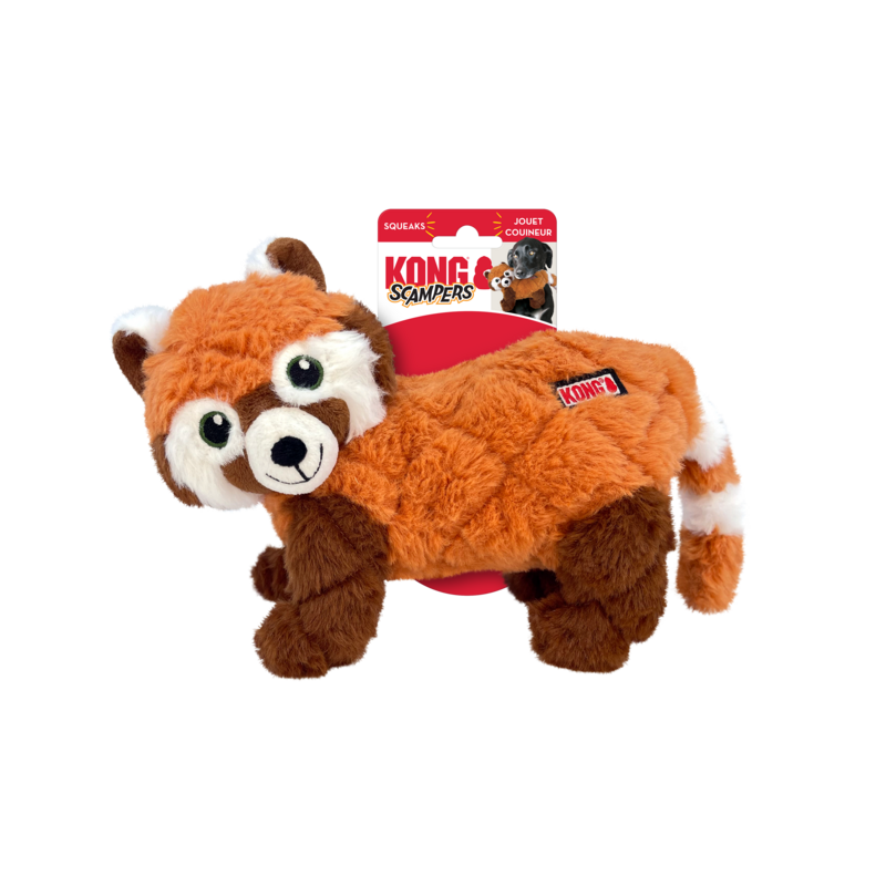 KONG Scampers Red Panda Medium Dog Toy