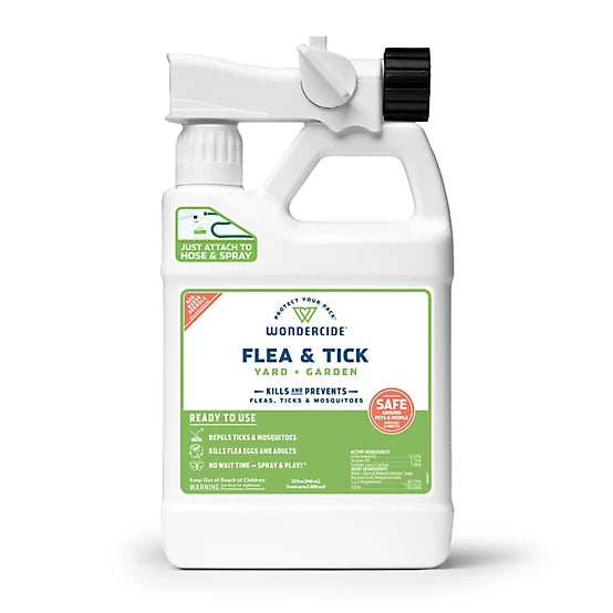 Wondercide Ready to Use Flea, Tick, and Mosquito Yard Spray with Natural Essential Oils - 32 oz