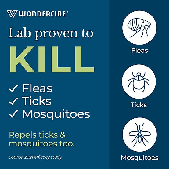 Wondercide Ready to Use Flea, Tick, and Mosquito Yard Spray with Natural Essential Oils - 32 oz
