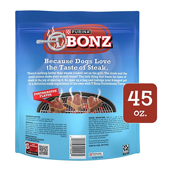 Purina T-Bonz Porterhouse Dog Treats, 45 oz.
