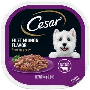 CESAR® GOURMET FILETS® Filet Mignon Flavor 3.5oz Tray