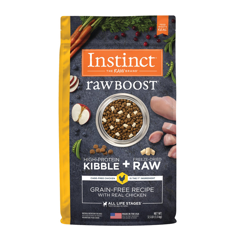Instinct Raw Boost Chicken Dry Dog Food, 3.5 lb. Bag