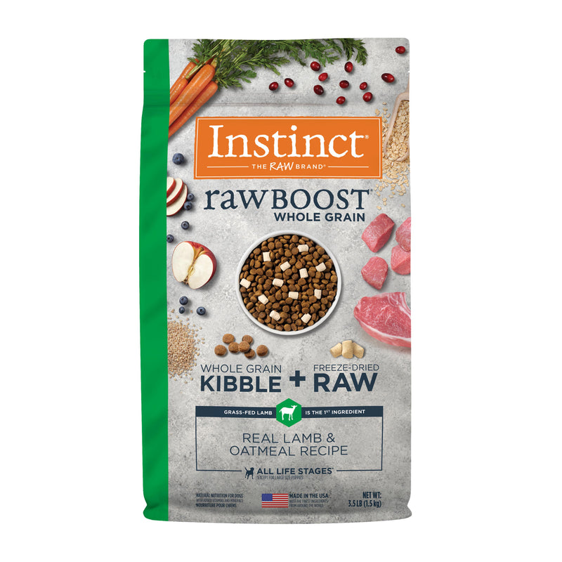 Instinct Raw Boost Whole Grain Lamb & Oatmeal Dry Dog Food, 3.5 lb. Bag
