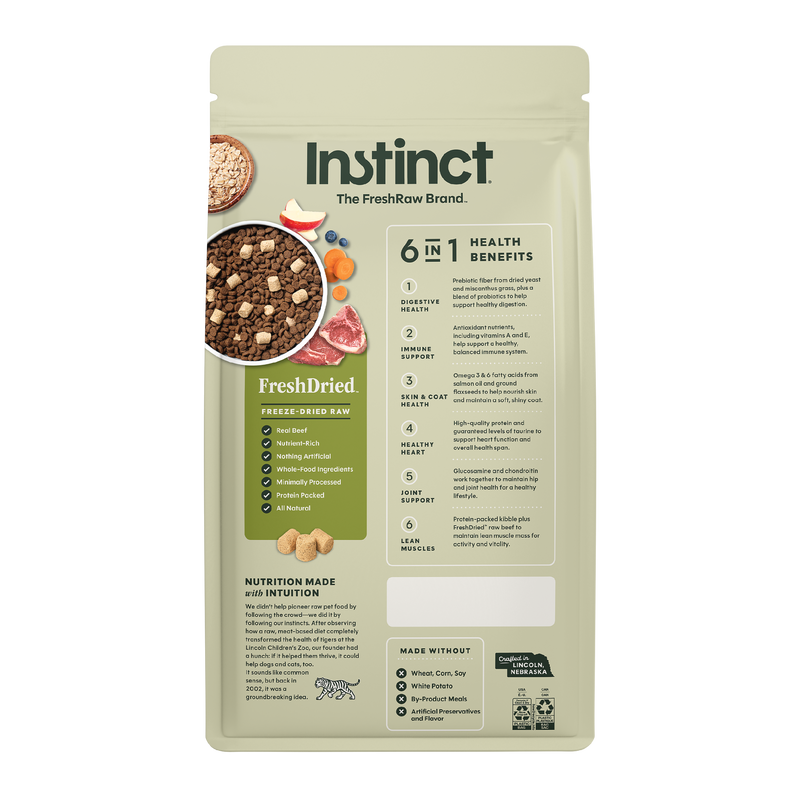 Instinct Raw Boost Whole Grain Lamb & Oatmeal Dry Dog Food, 3.5 lb. Bag