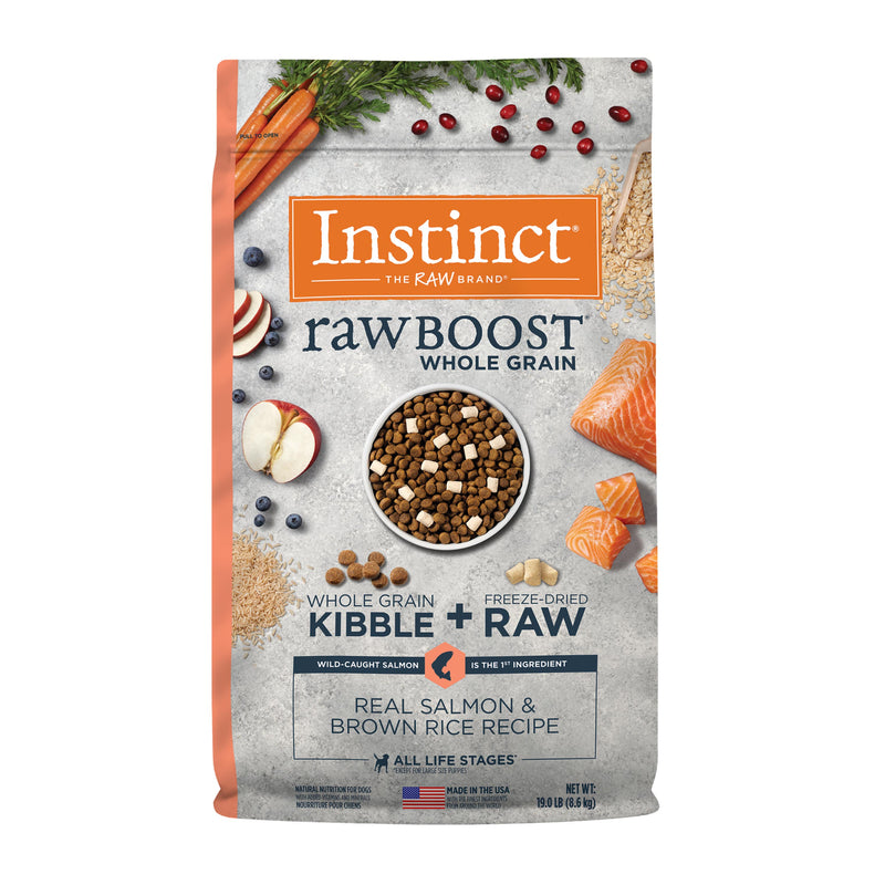 Instinct Raw Boost Whole Grain Salmon & Brown Rice Dry Dog Food, 19 lb. Bag