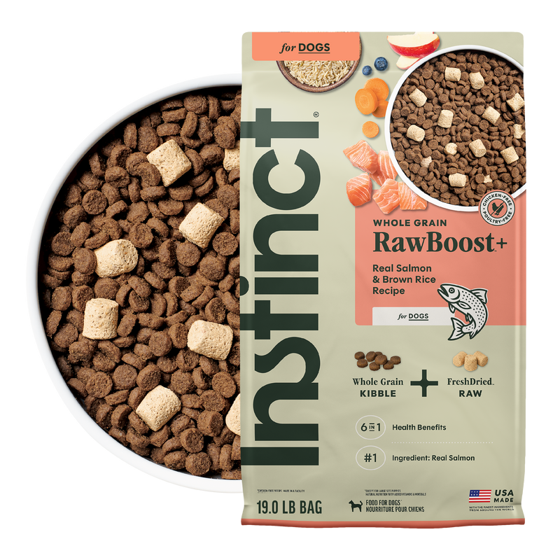 Instinct Raw Boost Whole Grain Salmon & Brown Rice Dry Dog Food, 19 lb. Bag