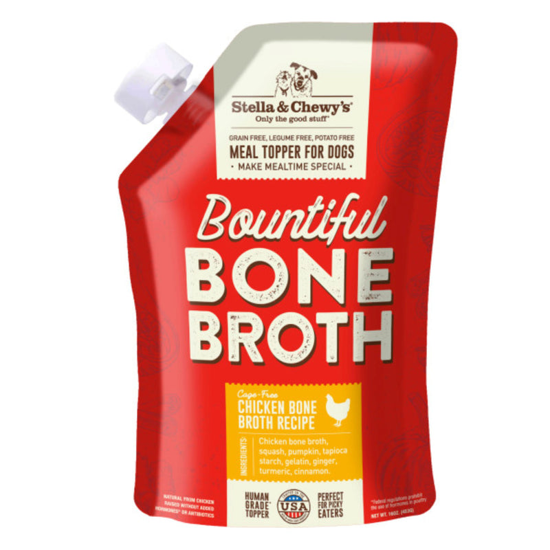 Stella & Chewy's Bountiful Bone Broth Cage Free Chicken Bone Broth Recipe for Dogs 16 oz. Resealable Pouch