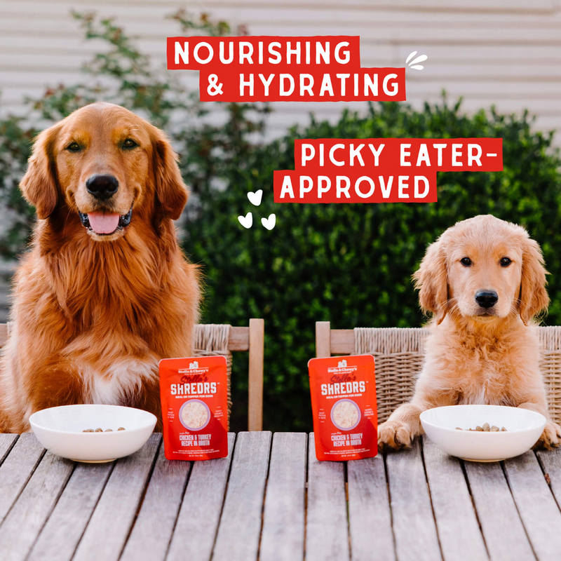 Stella's Shredrs Grass Fed & Cage Free Beef & Chicken Recipe in Broth for Dogs - 2.8 oz. Pouch