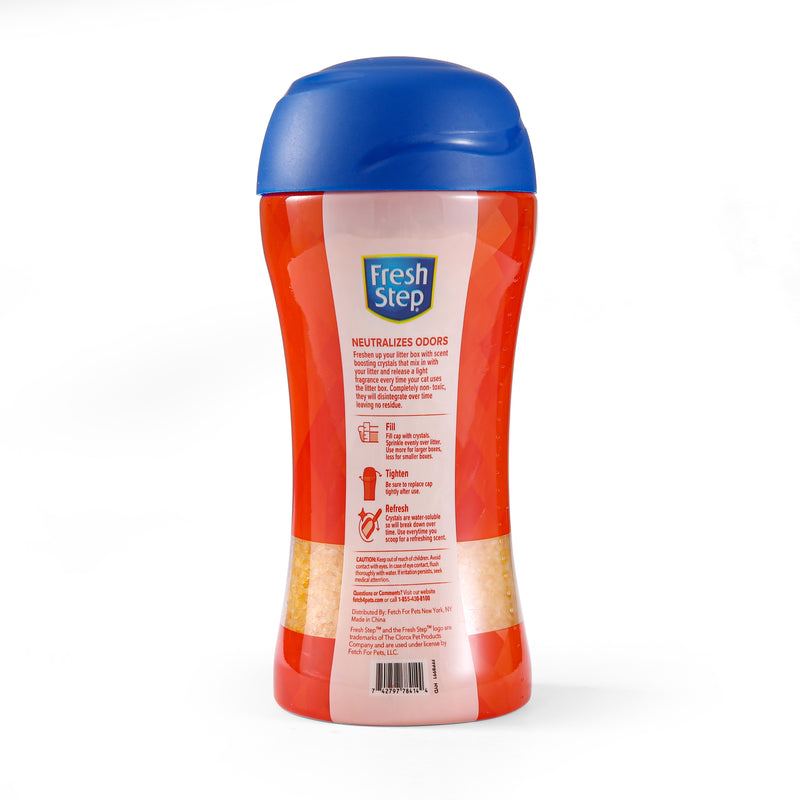 Fresh Step Litter Box Deodorizing Crystals, Summer Breeze Scent, 15oz