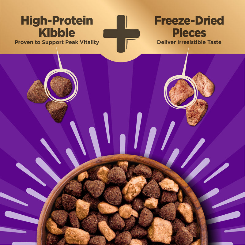 Wellness CORE+ (Formerly RawRev) Dry Dog Food with Freeze Dried Pieces, Wholesome Grains, High Protein, Natural, Beef & Barley Recipe, (4-Pound Bag)