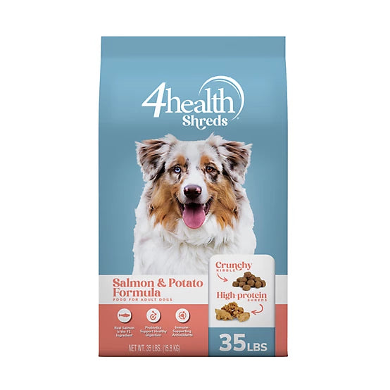 4health Shreds Adult High Protein Salmon/Potato Formula Dry Dog Food