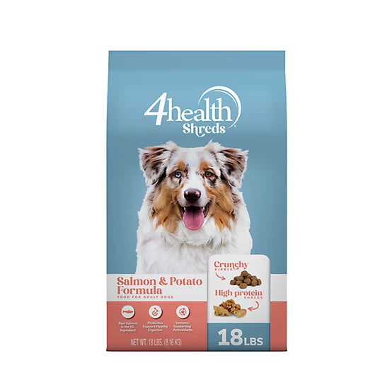 4health Shreds Adult High Protein Salmon/Potato Formula Dry Dog Food