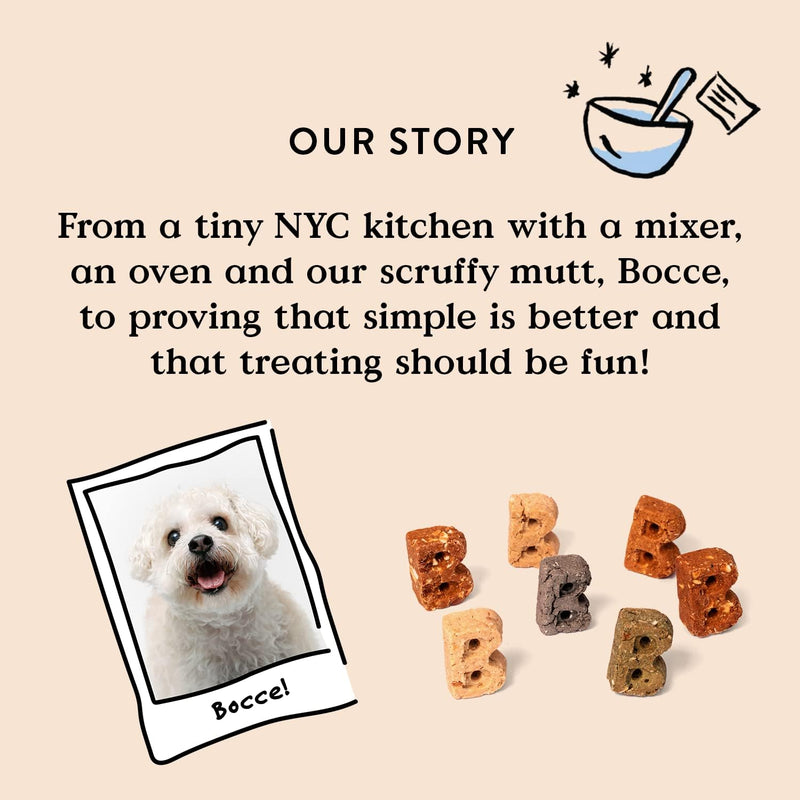 Bocce's Bakery Fish & Chips Treats for Dogs - Special Edition Wheat-Free Dog Treats, Made with Real Ingredients, Baked in The USA, All-Natural Salmon & Sweet Potato Biscuits, 5 oz