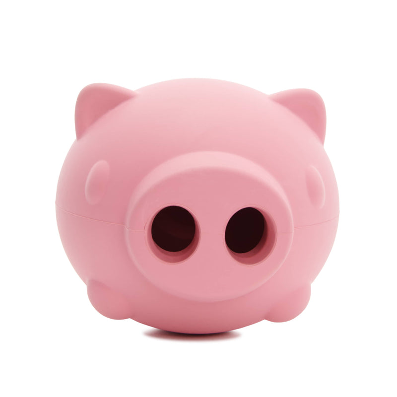 BARK Super Chewer Hambone pig hog pink rubber dog toy M