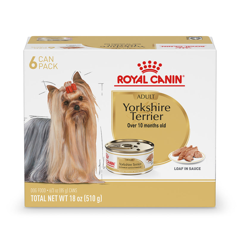 Royal Canin Breed Health Nutrition® Yorkshire Terrier Adult Loaf In Sauce Dog Food, 3 oz, 6-pack