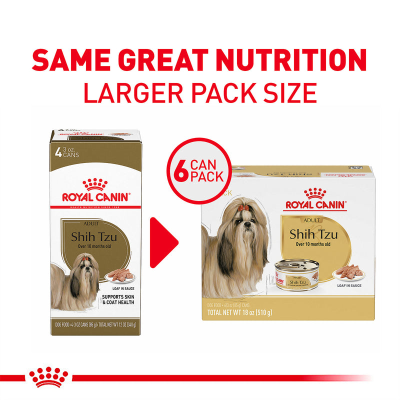 Royal Canin Breed Health Nutrition® Shih Tzu Loaf In Sauce Dog Food, 3 oz, 6-pack