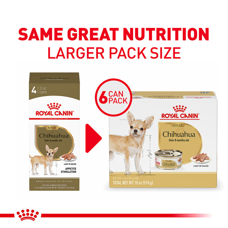 Royal Canin Breed Health Nutrition® Chihuahua Adult Loaf In Sauce Dog Food, 3 oz, 6-pack