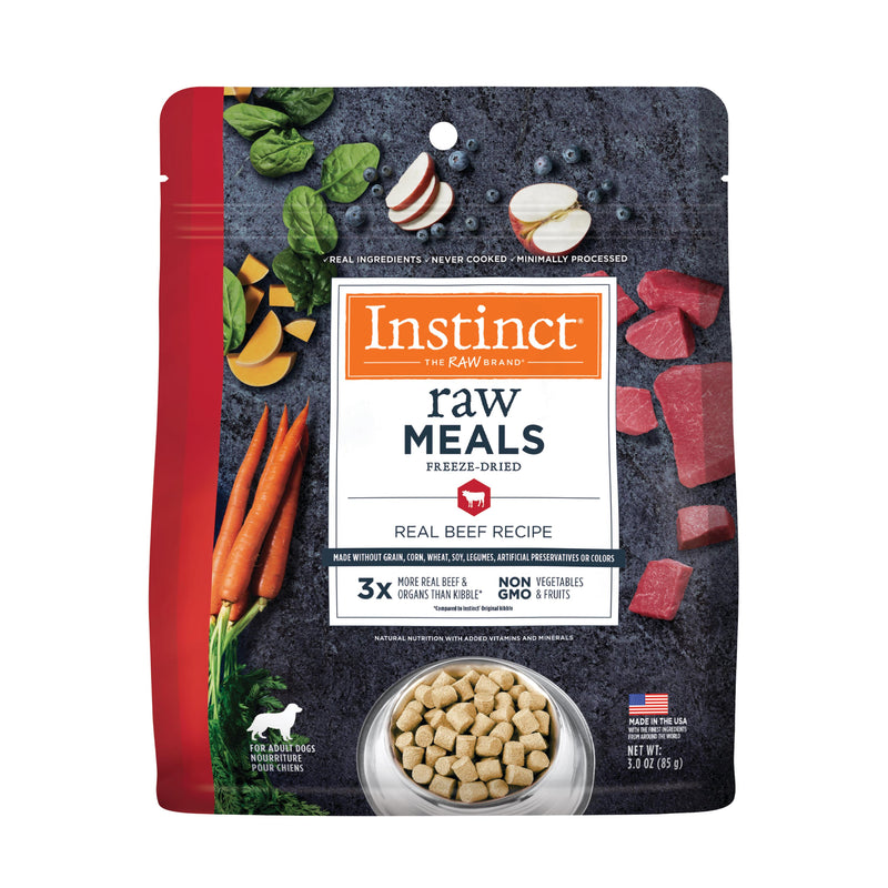 Instinct Raw Meals Freeze-Dried Beef Dog Food, 3 oz. Bag