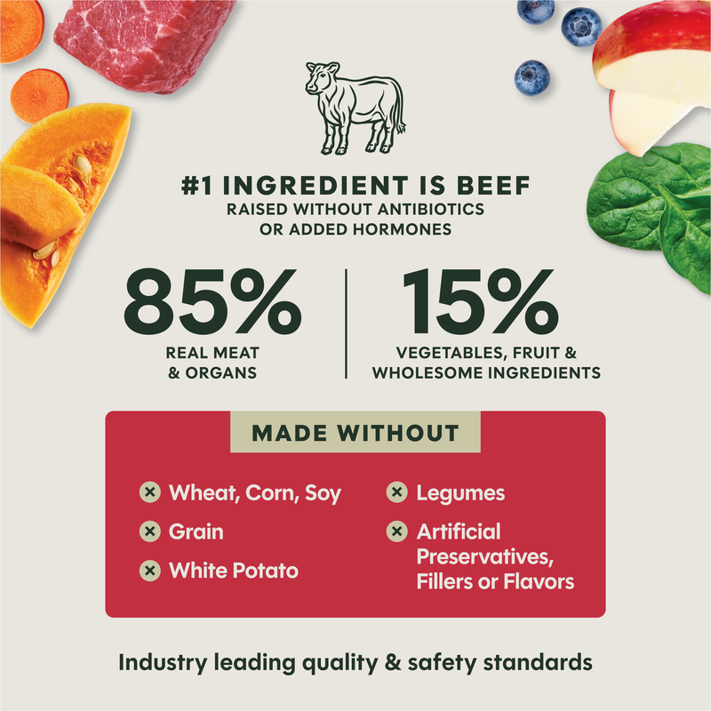 Instinct Raw Meals Freeze-Dried Beef Dog Food, 3 oz. Bag