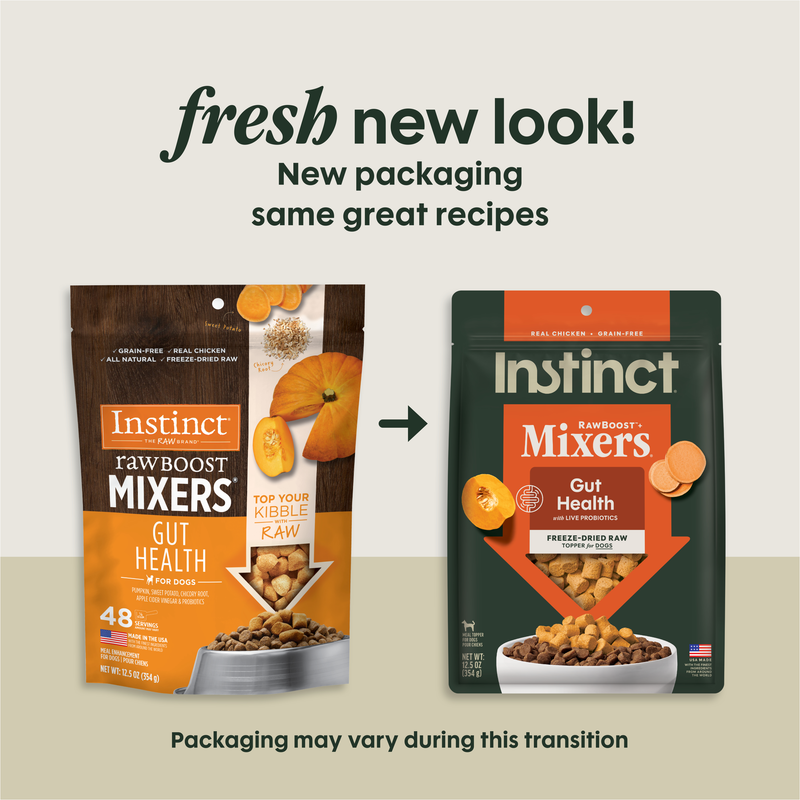 Instinct Raw Boost Mixers Gut Health Freeze-Dried Dog Food Topper, 12.5 oz. Bag