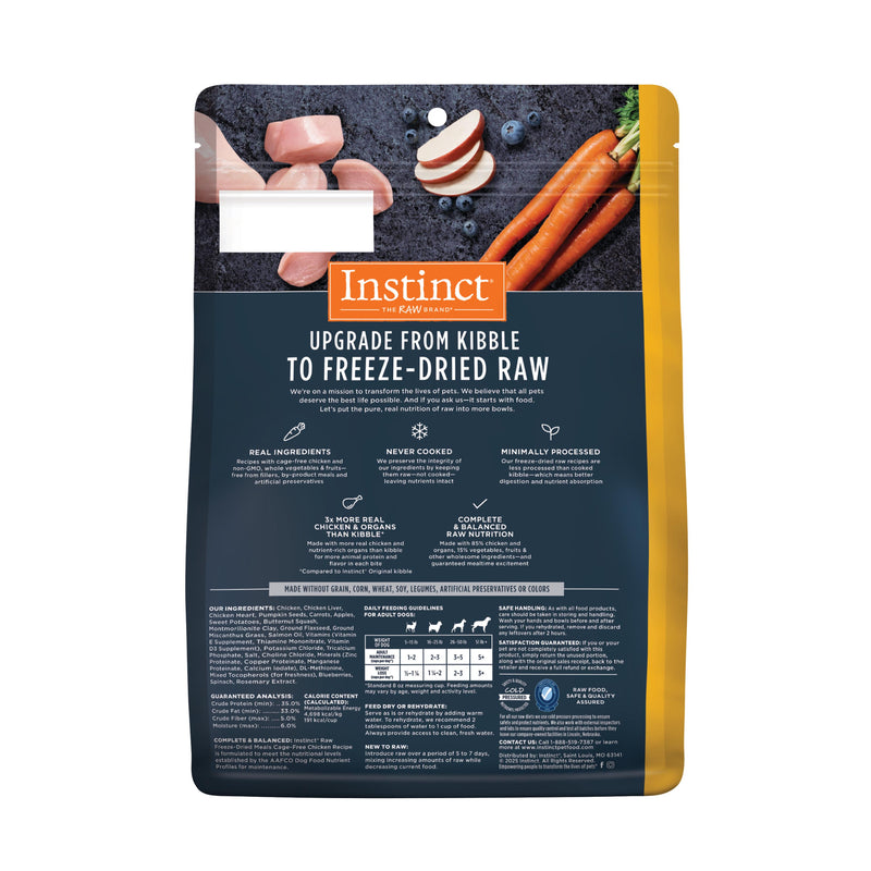 Instinct Raw Meals Freeze-Dried Chicken Dog Food, 14 oz. Bag